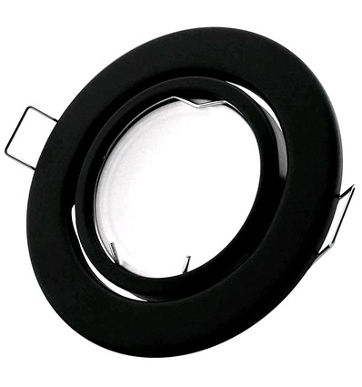 Kit Downlight GU10/MR16 - Sans source lumineuse, Noir, Découpe : Ø7 cm, Dimensions : Ø9 cm