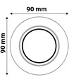 Kit Downlight GU10/MR16 - Sans source lumineuse, Noir, Découpe : Ø7 cm, Dimensions : Ø9 cm