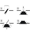 Spot LED encastrable 7W Ø10cm - Perçage : Ø8 cm, Dimensions : Ø10 cm, Driver intégré