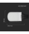 V-Tac lampe de rue LED 100W - puce LED Samsung, Ø60mm, IP65, 84lm/w