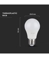 Lot de 10 ampoules LED E27 9W - 200 degrés