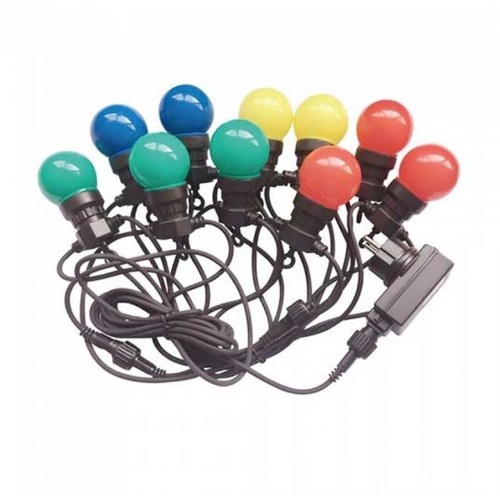 Guirlande LED V-Tac avec 10 ampoules RGB 0,5W - 5 mètres, 230V, source lumineuse incluse