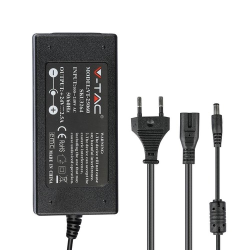 Alimentation 60W / 24V DC pour rubans LED - 2.5A, IP44 pièces humides
