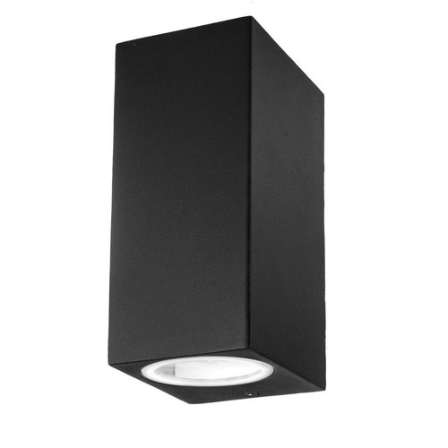 Applique murale GU10 avec éclairage haut/bas - IP44 extérieur, sans source lumineuse