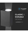 Applique murale GU10 avec éclairage haut/bas - IP44 extérieur, sans source lumineuse