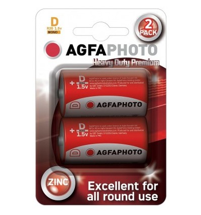 Pile D/MN1300 AgfaPhoto 2 pièces - Alcaline, 1,5V