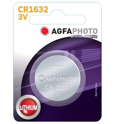 CR1632 1 pièce pile bouton AgfaPhoto - Lithium, 3V