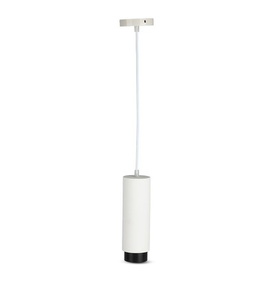 V-Tac suspension moderne - Blanc avec noir, Ø8 cm, GU10