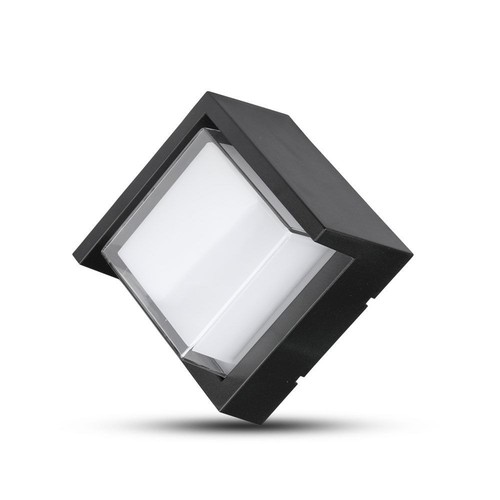 Applique murale 7W - IP65 extérieur, carrée, noire, source lumineuse incluse
