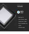 Applique murale 7W - IP65 extérieur, carrée, noire, source lumineuse incluse