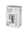 Applique murale GU10 avec capteur - IP44 extérieur, inox, sans source lumineuse
