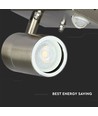 Applique murale GU10 avec capteur - IP44 extérieur, inox, sans source lumineuse