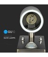 Applique murale GU10 avec capteur - IP44 extérieur, inox, sans source lumineuse