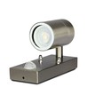 Applique murale GU10 avec capteur - IP44 extérieur, inox, sans source lumineuse