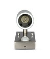 Applique murale GU10 avec capteur - IP44 extérieur, inox, sans source lumineuse
