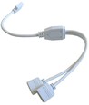 Câble RGB+WW répartiteur 2 voies - 12/24V, blanc
