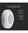 Détecteur de plafond V-Tac en saillie - compatible LED, blanc, infrarouge, IP20 intérieur