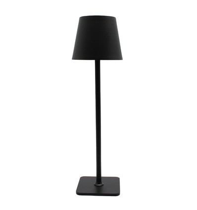 Lampe de table LED rechargeable intérieur/extérieur - Noir, tactile dimmable, CCT, IP54 extérieur