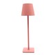 Lampe de table LED rechargeable intérieur/extérieur - Rose, tactile dimmable, CCT, IP54 extérieur