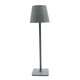 Lampe de table LED rechargeable intérieur/extérieur - Gris, tactile dimmable, CCT, IP54 extérieur