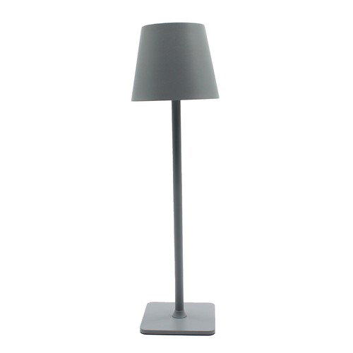 Lampe de table LED rechargeable intérieur/extérieur - Gris, tactile dimmable, CCT, IP54 extérieur