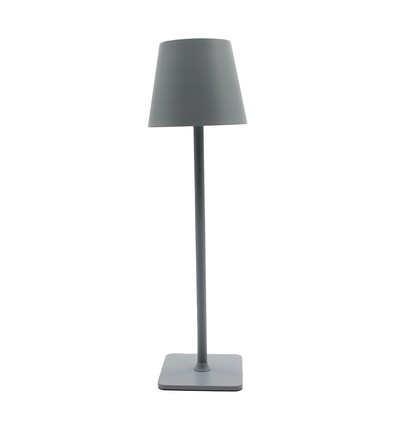 Lampe de table LED rechargeable intérieur/extérieur - Gris, tactile dimmable, CCT, IP54 extérieur