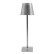 Lampe de table LED rechargeable Intérieur/extérieur - Argent, tactile dimmable, CCT, IP54 extérieur