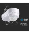 V-Tac Détecteur de mouvement pour angles - compatible LED, blanc, angle réglable, PIR infrarouge, IP65 extérieur