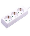 Multiprise V-Tac - 3 prises standard, blanche, câble de 3 mètres
