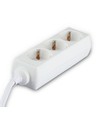 Multiprise V-Tac - 3 prises standard, blanche, câble de 3 mètres