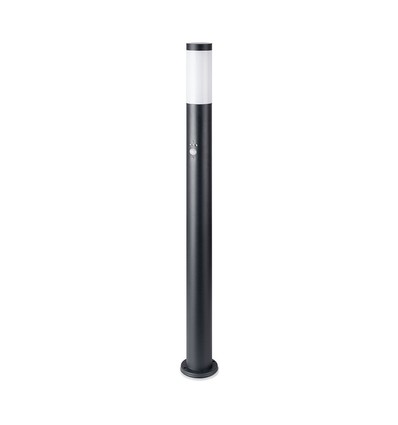 Lampe de jardin V-Tac noire - 110 cm, IP44 extérieur, capteur PIR, douille E27, sans source lumineuse