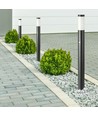 Lampe de jardin V-Tac noire - 110 cm, IP44 extérieur, capteur PIR, douille E27, sans source lumineuse