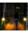 Lampe de jardin V-Tac noire - 110 cm, IP44 extérieur, capteur PIR, douille E27, sans source lumineuse
