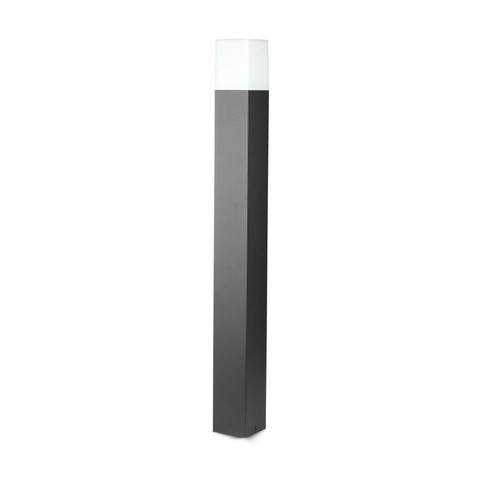 V-Tac lampe de jardin carrée - Noir, 80 cm, IP54, douille GU10, sans source lumineuse, 230V