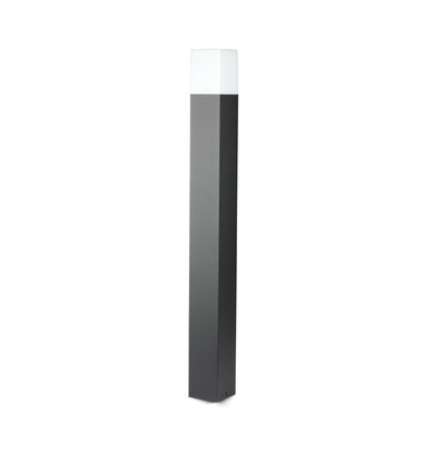 V-Tac lampe de jardin carrée - Noir, 80 cm, IP54, douille GU10, sans source lumineuse, 230V