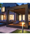V-Tac lampe de jardin carrée - Noir, 80 cm, IP54, douille GU10, sans source lumineuse, 230V