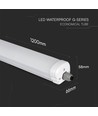 Réglette LED complète 120cm 36W étanche, câblage traversant - 130lm/W, IP65, 6 ans de garantie