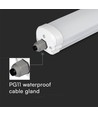 Réglette LED complète 120cm 36W étanche, câblage traversant - 130lm/W, IP65, 6 ans de garantie