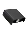 Applique murale haut/bas 2W Luna - IP54 extérieur, CCT, 3 couleurs de lumière, noir, source lumineuse incluse