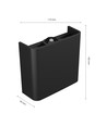 Applique murale haut/bas 2W Luna - IP54 extérieur, CCT, 3 couleurs de lumière, noir, source lumineuse incluse