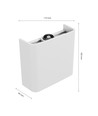 Applique murale haut/bas Luna blanche 2W - IP54 extérieur, CCT, 3 couleurs de lumière, source lumineuse incluse