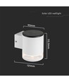 Applique murale solaire LED 0,55W - IP54, Blanc