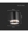 Applique murale solaire LED 1W - IP54, noir, avec détecteur