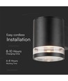 Applique murale solaire LED 1W - IP54, noir, avec détecteur