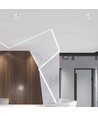 Spot LED encastrable 12W Ø12cm RA90 - Découpe : Ø10,5 cm, Dimensions : Ø12 cm, CCT - 3 couleurs de lumière, 3-en-1, bord blanc