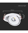 Spot LED encastrable 12W Ø12cm RA90 - Découpe : Ø10,5 cm, Dimensions : Ø12 cm, CCT - 3 couleurs de lumière, 3-en-1, bord blanc