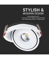 Spot encastrable 20W Ø16,5cm RA90 - Perçage : Ø15 cm, Dimensions : Ø16,5 cm, CCT - 3 couleurs, 3-en-1, bord blanc