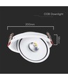 Spot encastrable 30W Ø20 cm RA90 - Perçage : Ø18 cm, Dimensions : Ø20 cm, CCT - 3 couleurs de lumière, 3-en-1, bord blanc
