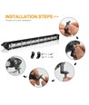 Barre LED 50W - 10-30V, IP67 étanche, phare de travail, rampe lumineuse, voiture, camion, tracteur, remorque, faisceau combiné
