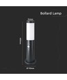 Lampe de jardin V-Tac noire - 45 cm, IP44 extérieur, capteur PIR, douille E27, sans source lumineuse